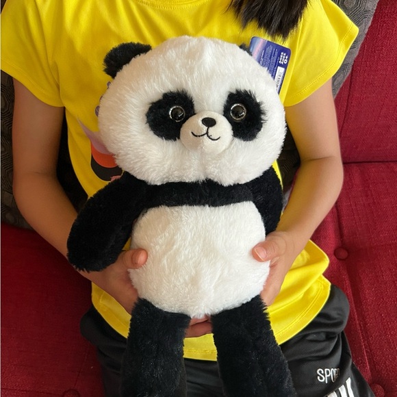 Kellytoy Fairy Panda Bear Plush W/ Pink Sparkly Wings 12” - Picture 7 of 7